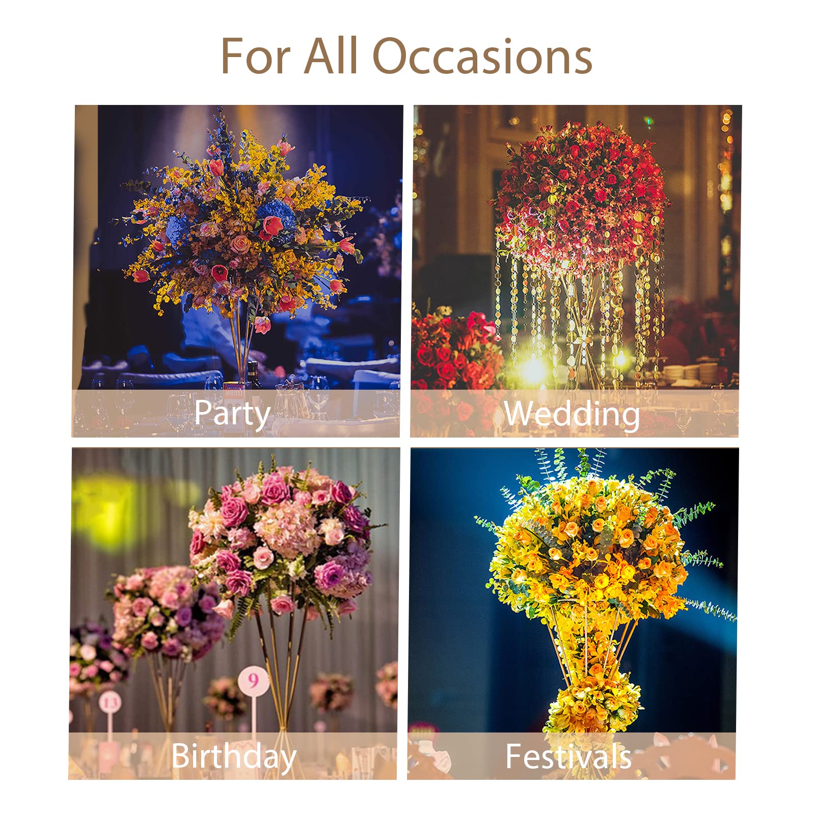 Amazon.com: Sziqiqi Metallic Vase Centerpiece Stands Tall